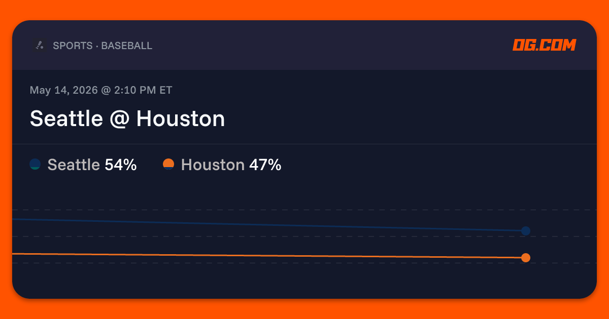 Seattle @ Houston Prediction & Odds - Pro Baseball | OG.com